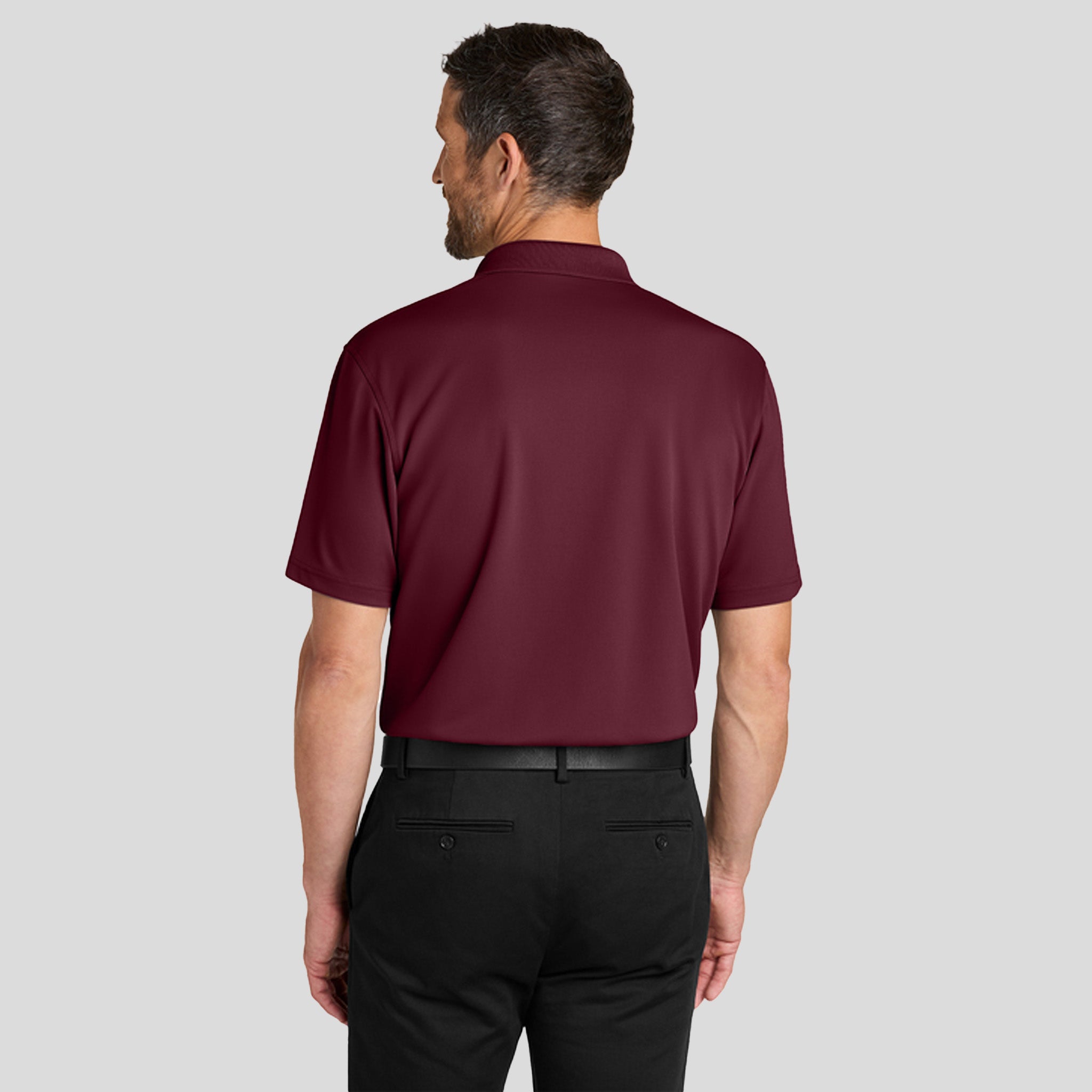 Men's Dry Zoneยฎ Stain-Release Grid Polo | Club Burgundy